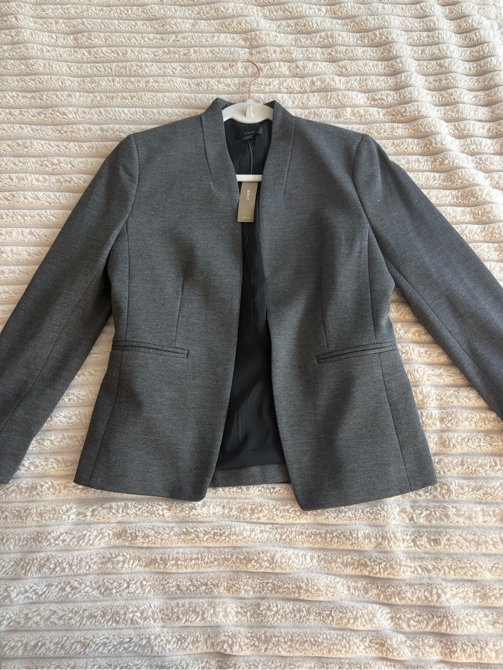J. Crew Charcoal Gray Open-Front Blazer